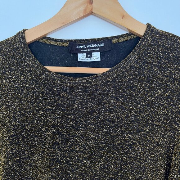 Vintage Junya Watanabe x Commes des Garçons Metallic Gold Top | Size Medium - Picture 2 of 6
